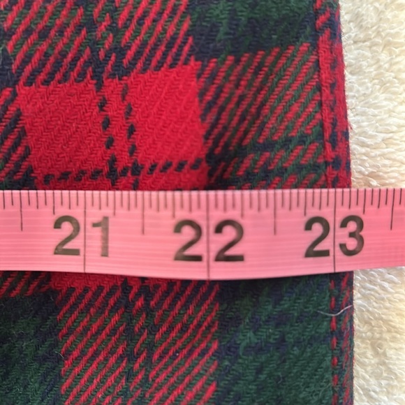 Vintage Pendleton Lindsay Tartan Plaid 100% Wool Skirt Red & Green USA Size 18 - Picture 16 of 17